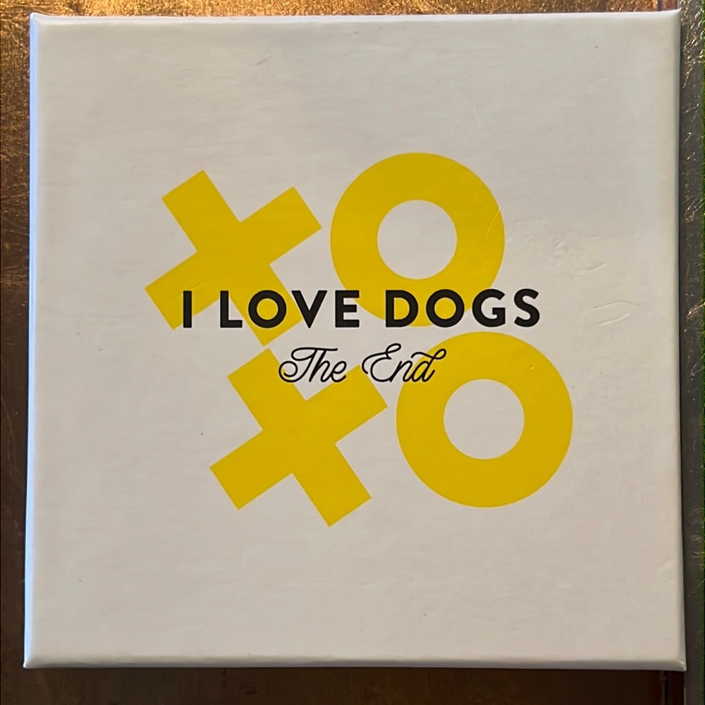 XOXO “I LOVE DOGS-The End” tray in gift box
